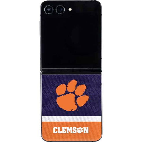Clemson University Paw Logo Galaxy Z Flip5 5G Skin